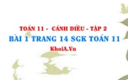 Bài 1 trang 14 Toán 11 tập 2 Cánh Diều